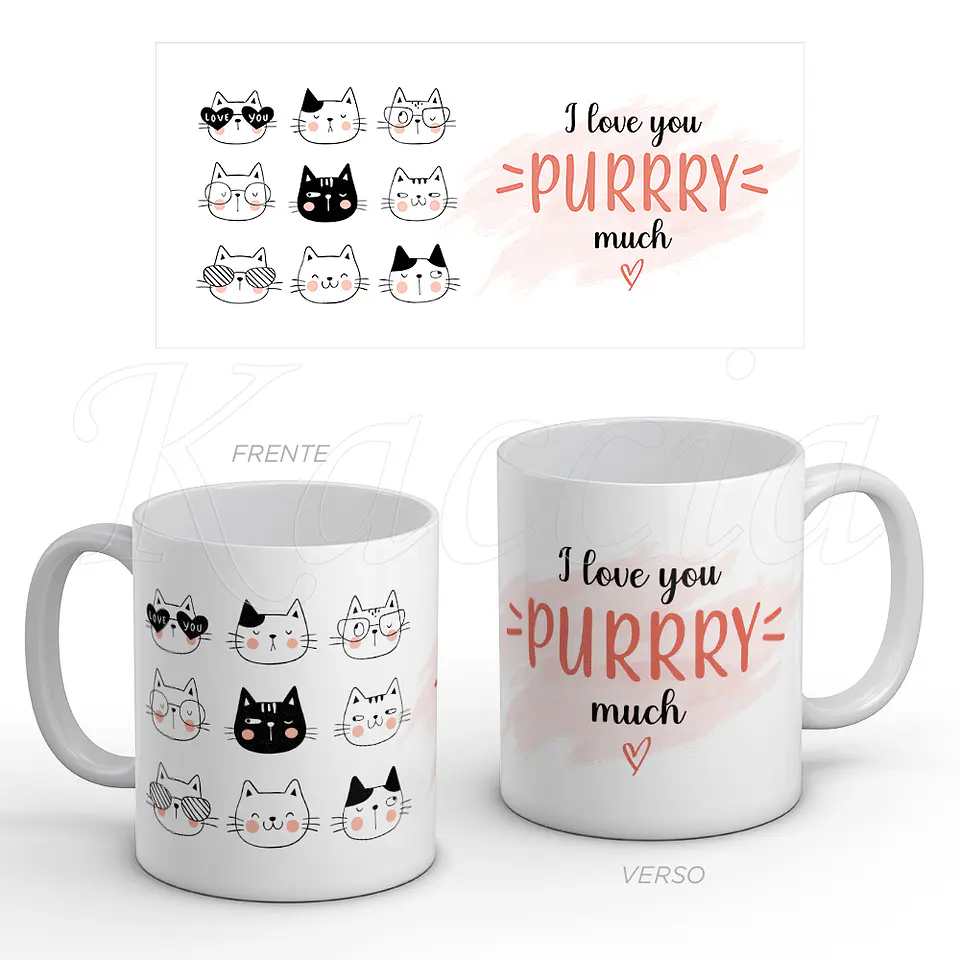 Caneca I Love You Purrry Much 1