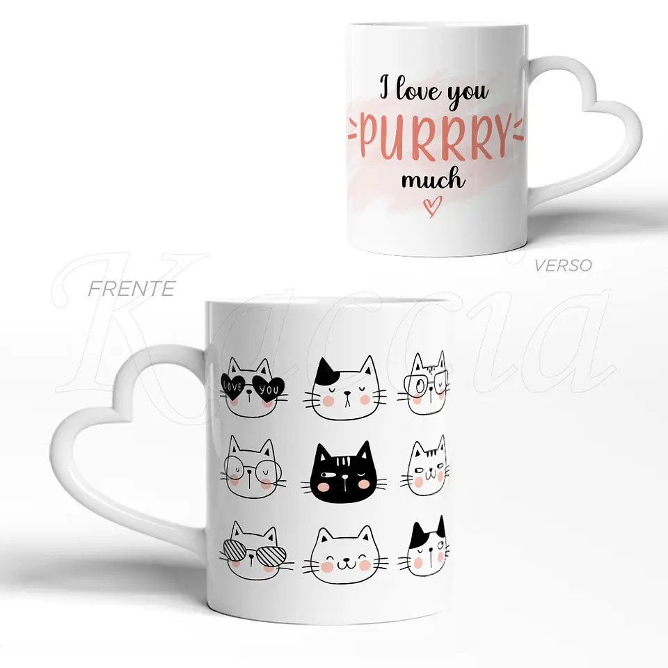 Caneca I Love You Purrry Much 3