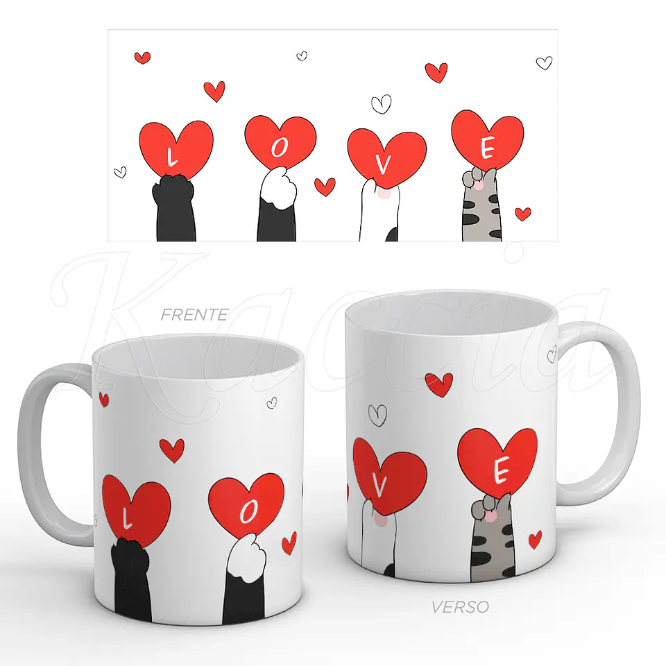 Caneca Love Gatinhos 1