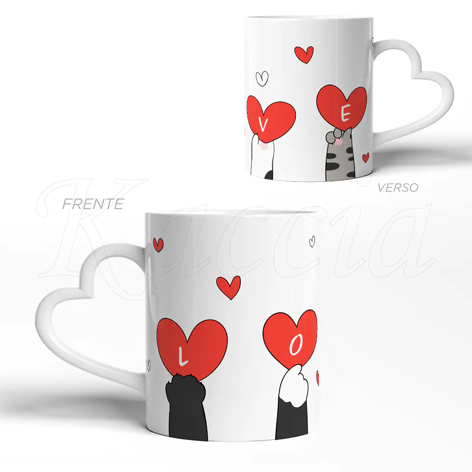 Caneca Love Gatinhos 3