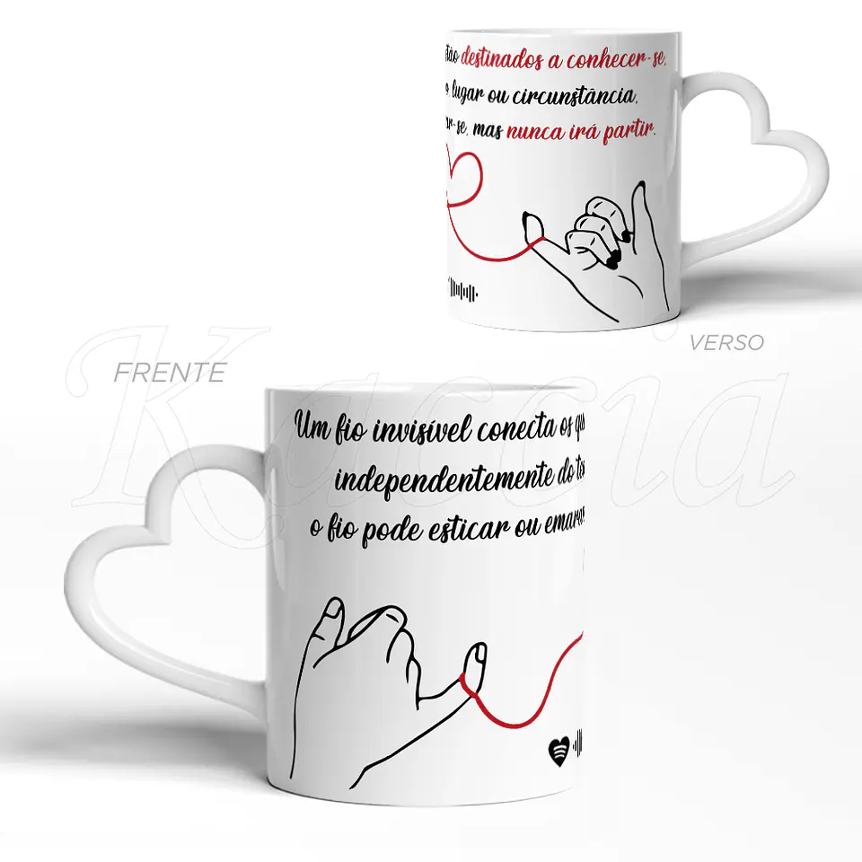 Caneca Spotify Personalizada Fio Vermelho 3