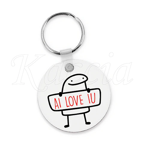 Porta-chaves Personalizado Flork Ai Love Iu
