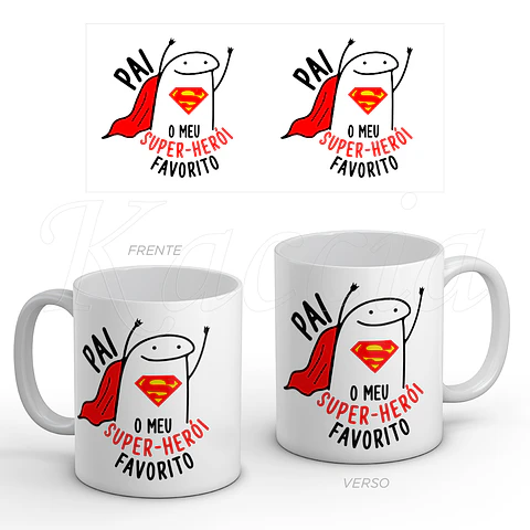 Caneca Pai Super Herói Flork