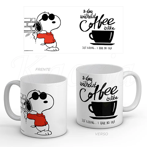 Caneca Without Coffee Snoopy