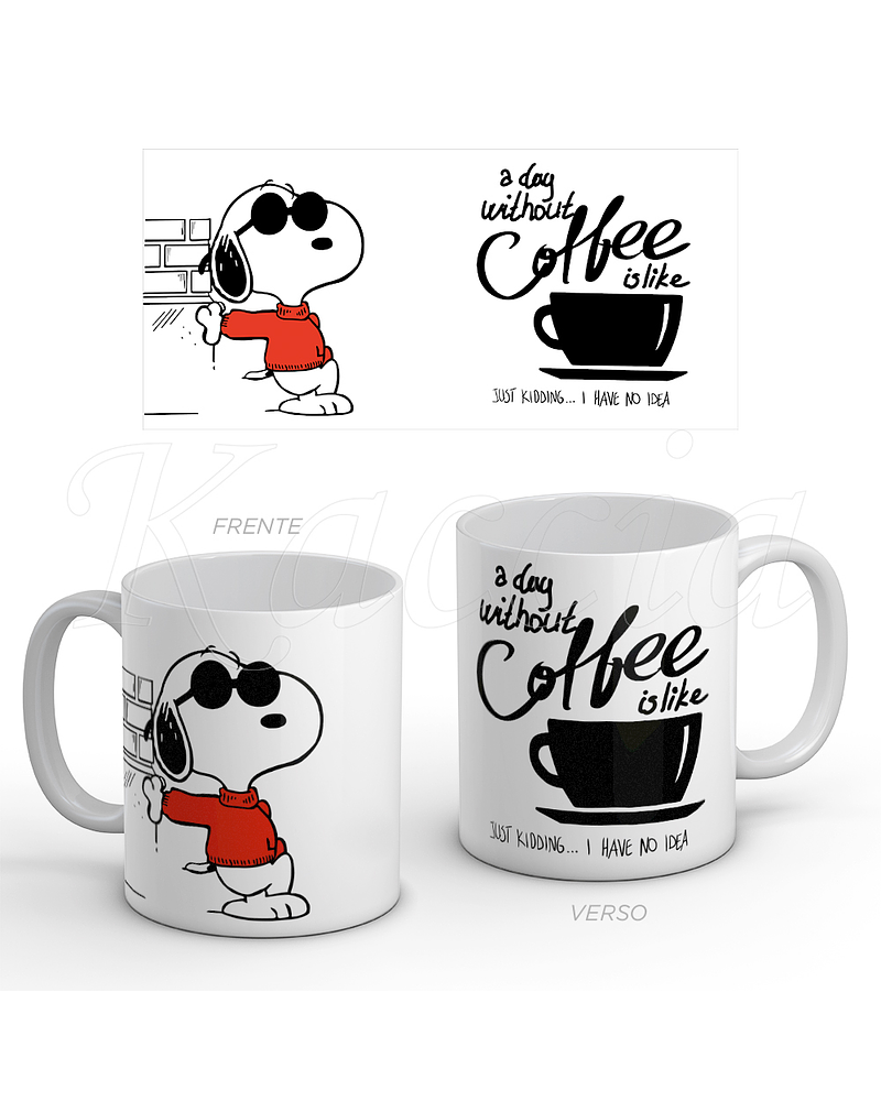 Caneca Without Coffee Snoopy