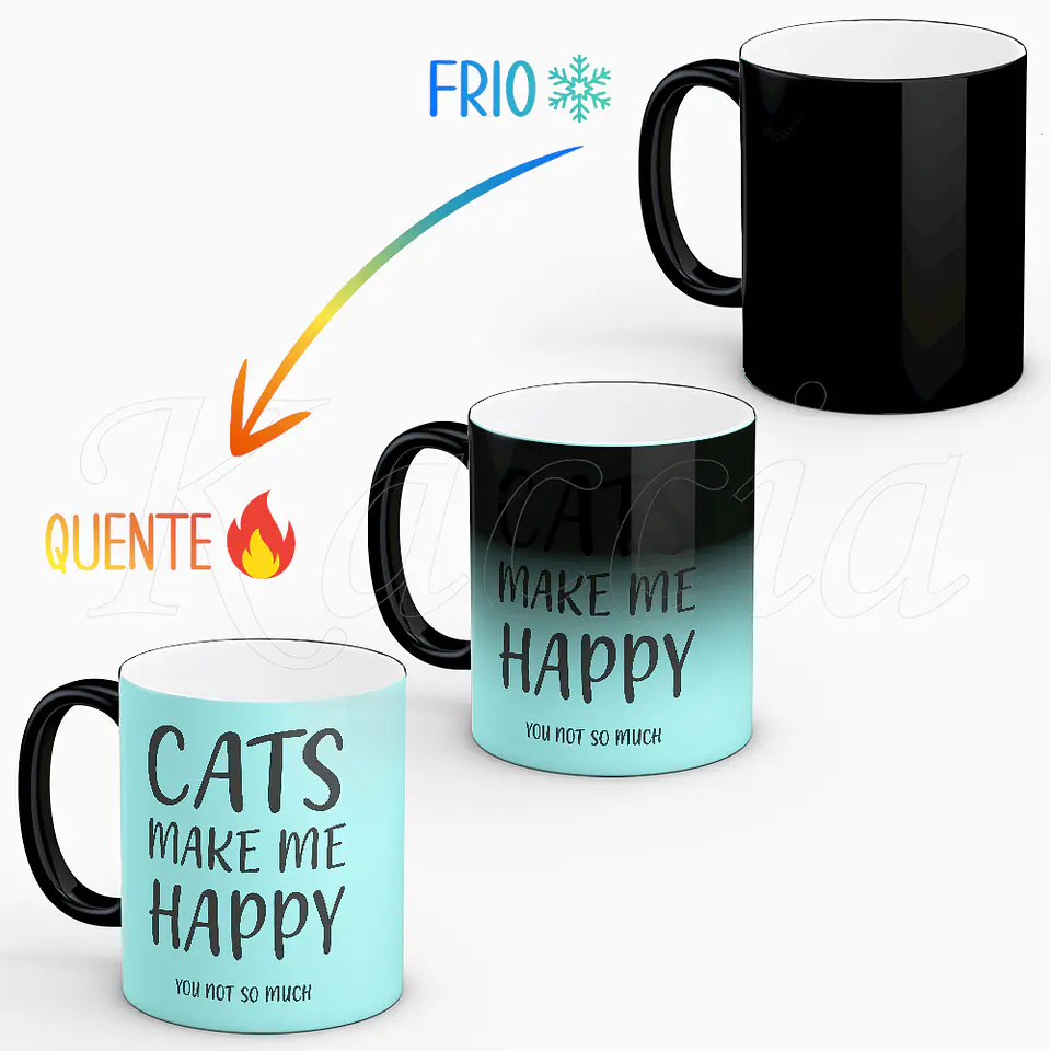 Caneca Cats Make Me Happy 2