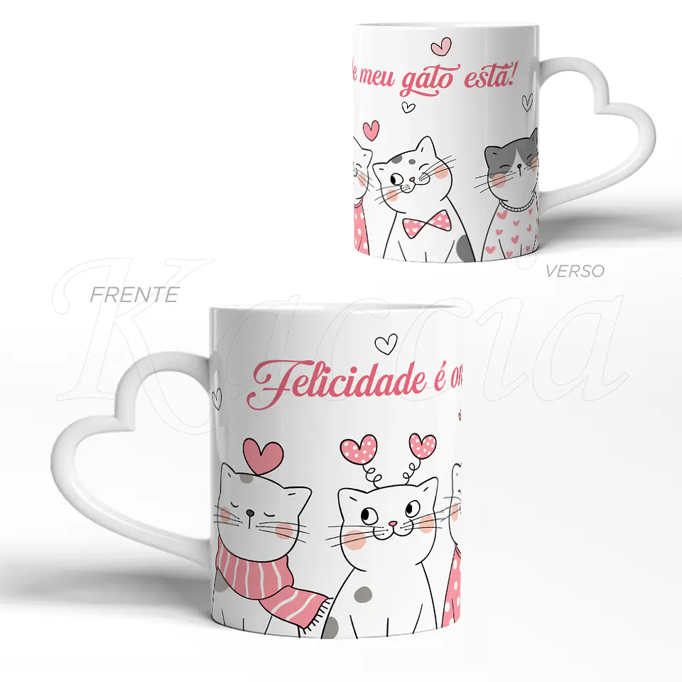 Caneca Personalizada Amor Gatinhos 3