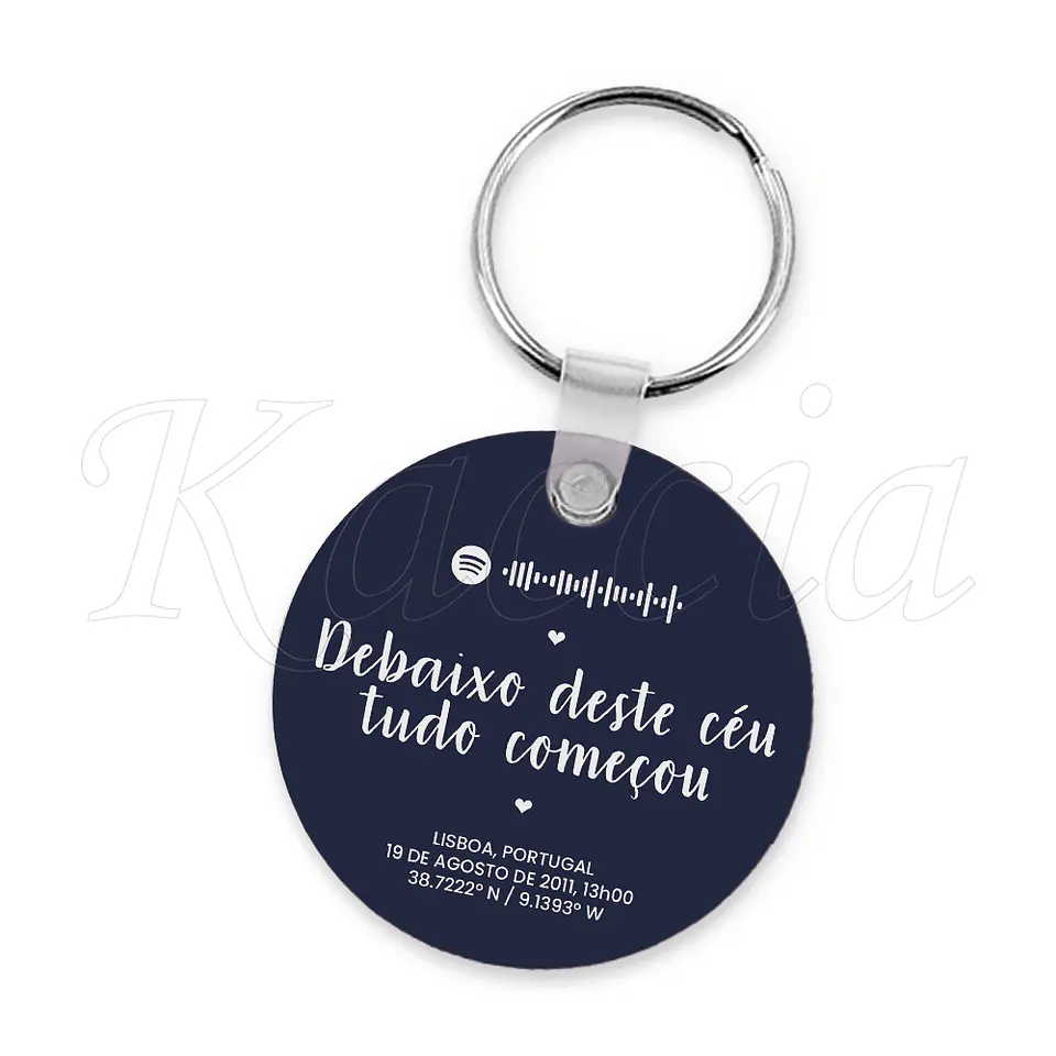 Porta-chaves Personalizado Mapa das Estrelas Spotify Galaxy 3