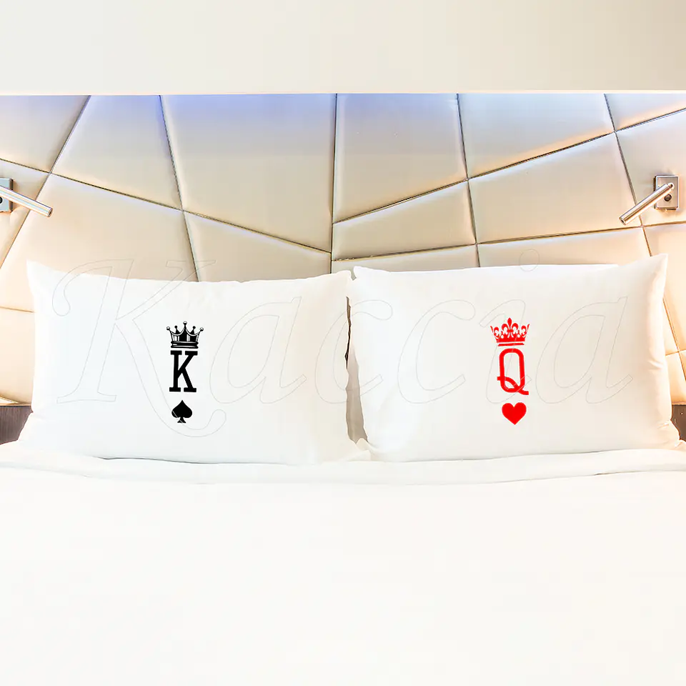 Conjunto de Fronhas Personalizadas King & Queen 1