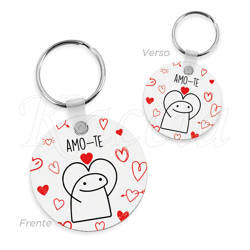 Porta-chaves Personalizado Flork Amo-te 2