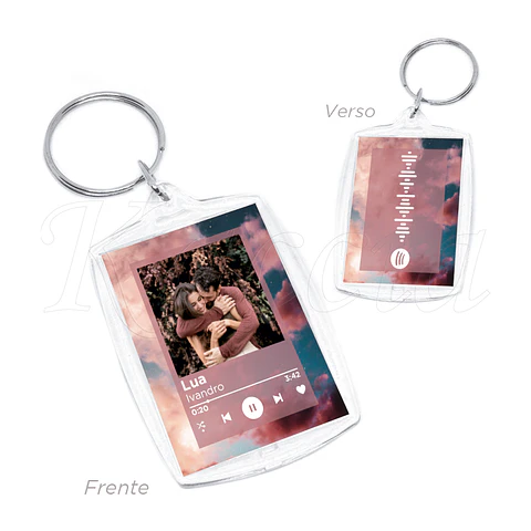 Porta-chaves Spotify Acrílico Aesthetic