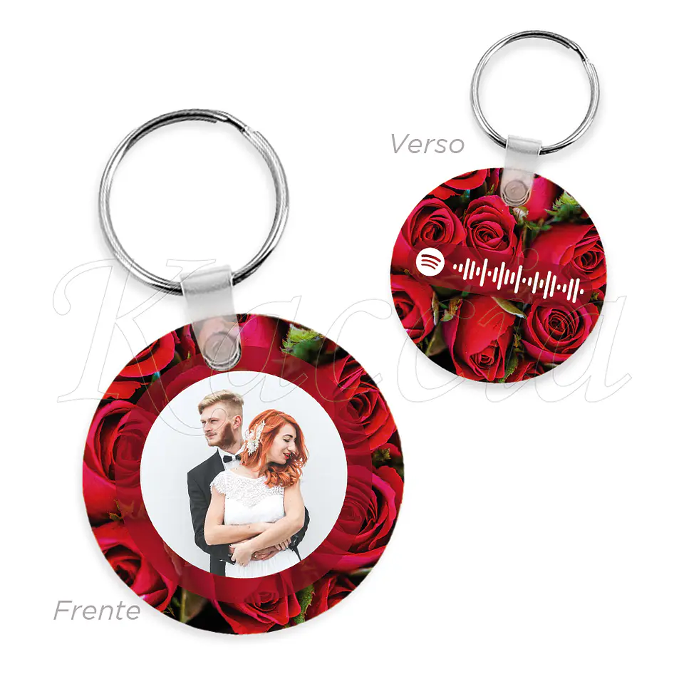 Porta-chaves Spotify Circle Rosas 1