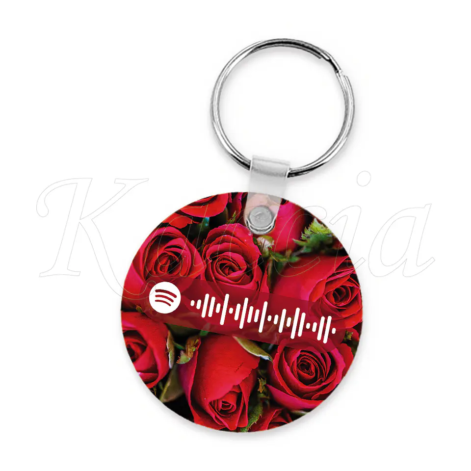 Porta-chaves Spotify Circle Rosas 3