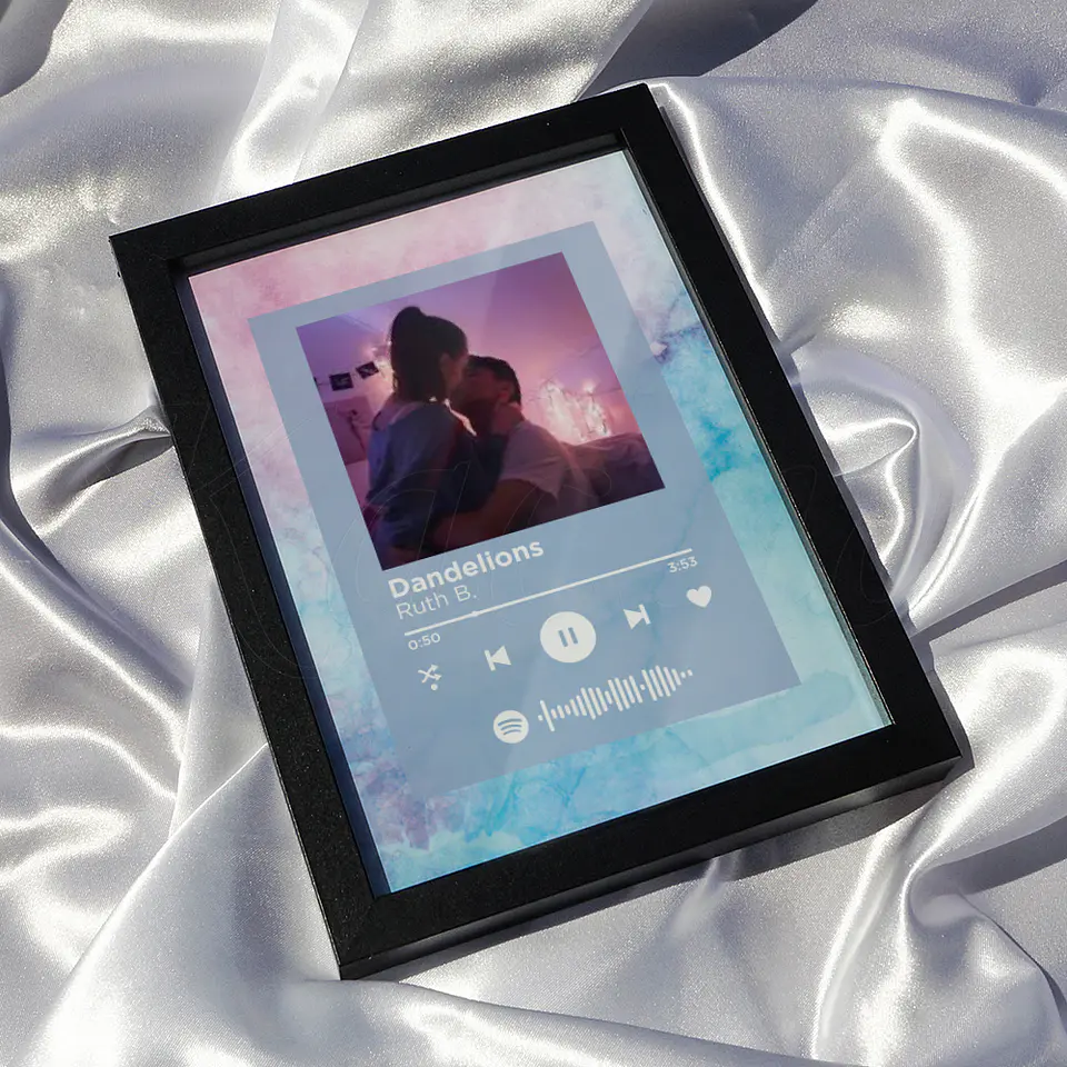Quadro Spotify Personalizado Acuarela 2