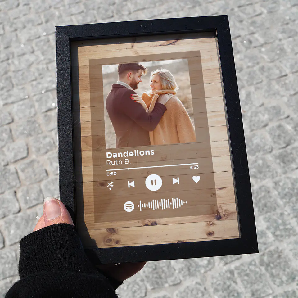 Quadro Spotify Personalizado Madeira 3