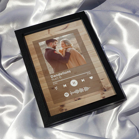 Quadro Spotify Personalizado Madeira