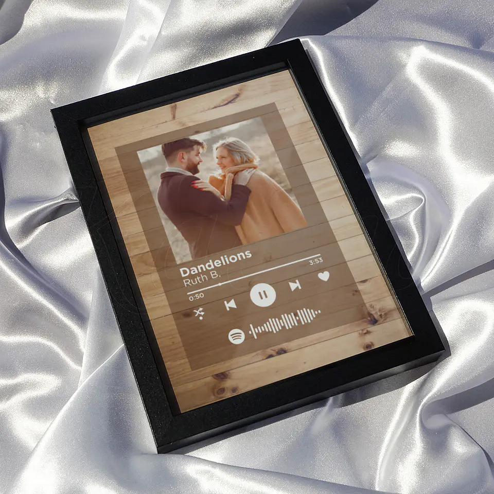 Quadro Spotify Personalizado Madeira 2