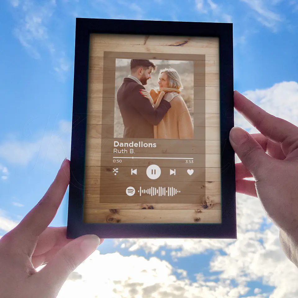 Quadro Spotify Personalizado Madeira 4