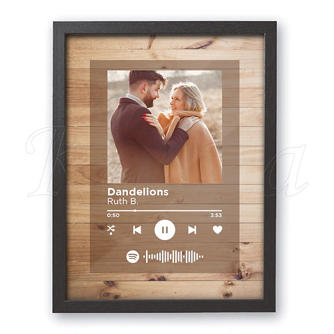 Quadro Spotify Personalizado Madeira