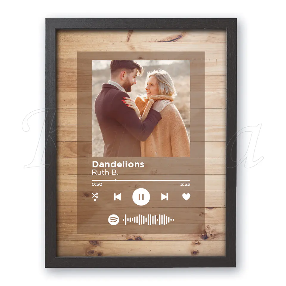 Quadro Spotify Personalizado Madeira 1