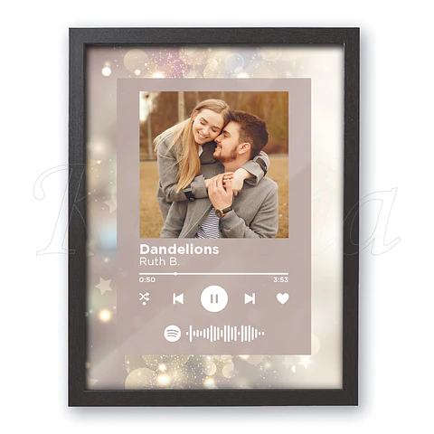 Quadro Spotify Personalizado Bokeh