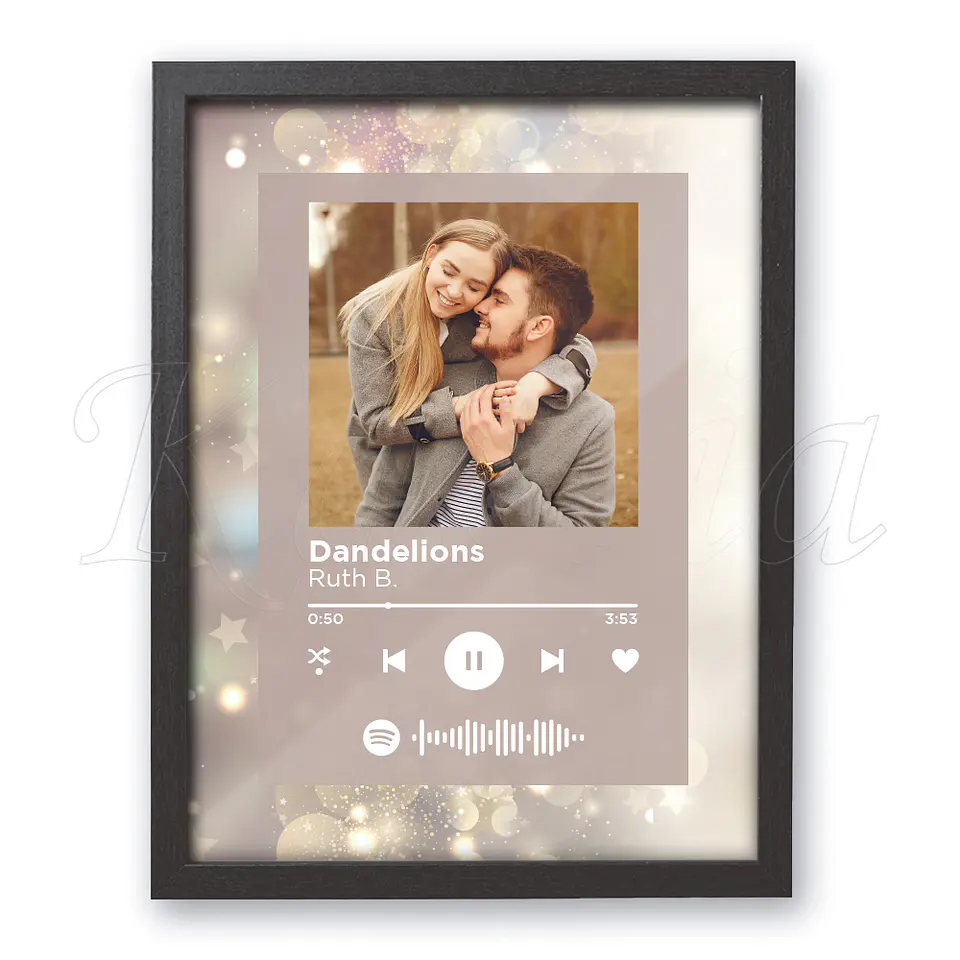 Quadro Spotify Personalizado Bokeh 1