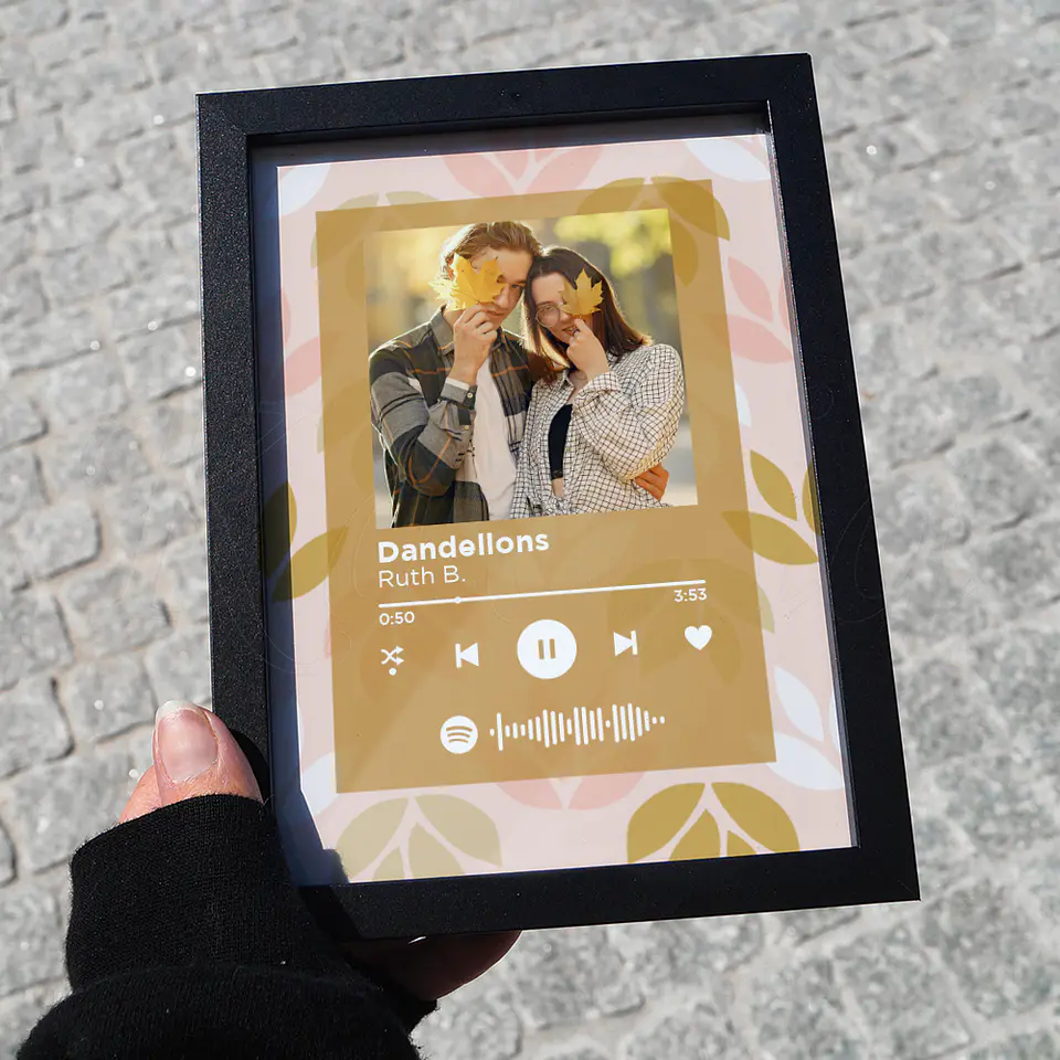 Quadro Spotify Personalizado Folha 3
