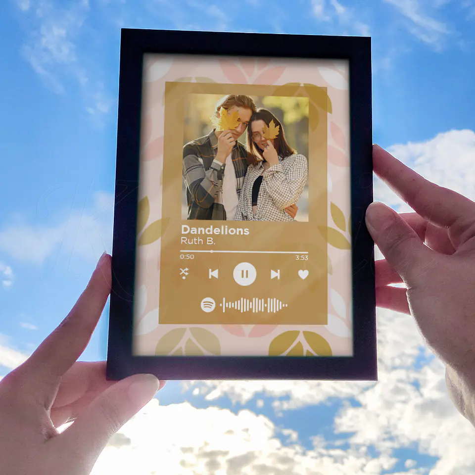 Quadro Spotify Personalizado Folha 4