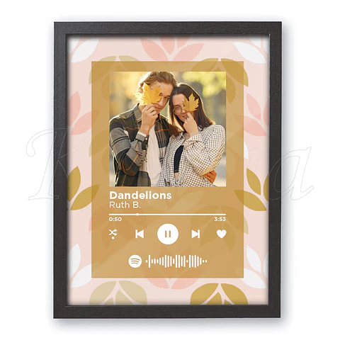 Quadro Spotify Personalizado Folha