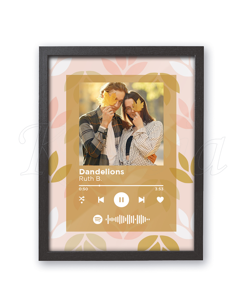 Quadro Spotify Personalizado Folha