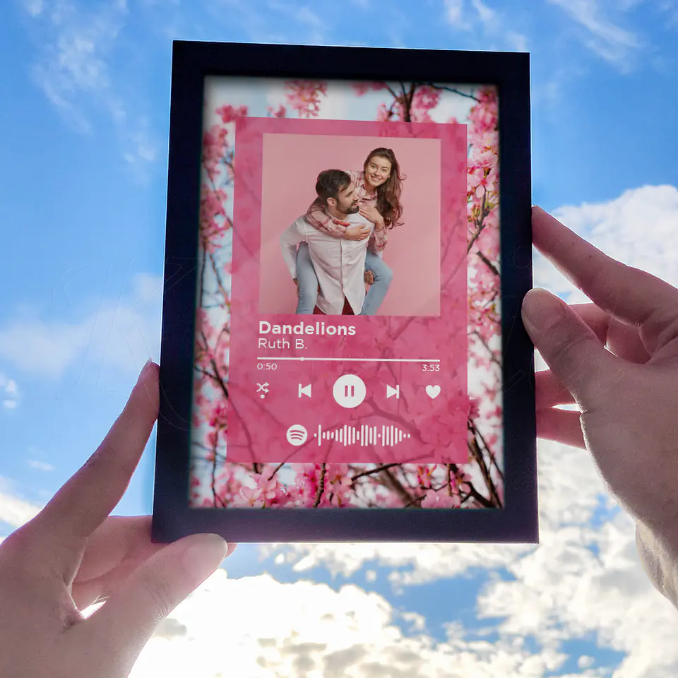 Quadro Spotify Personalizado Cherry Blossom 4