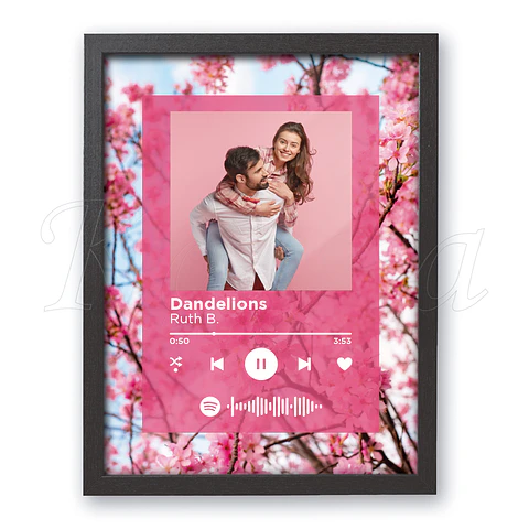 Quadro Spotify Personalizado Cherry Blossom
