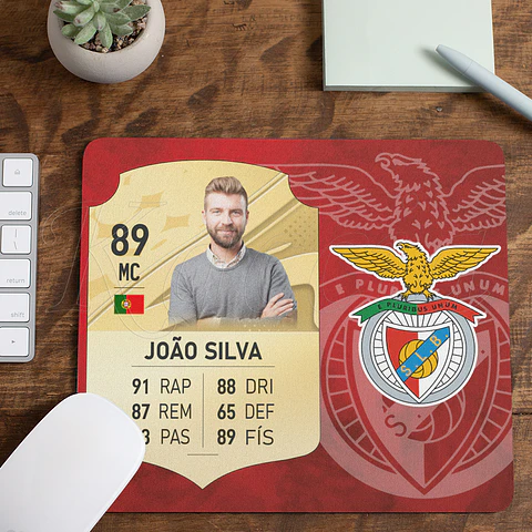 Tapete de Rato Personalizado Carta FIFA Jogador Benfica