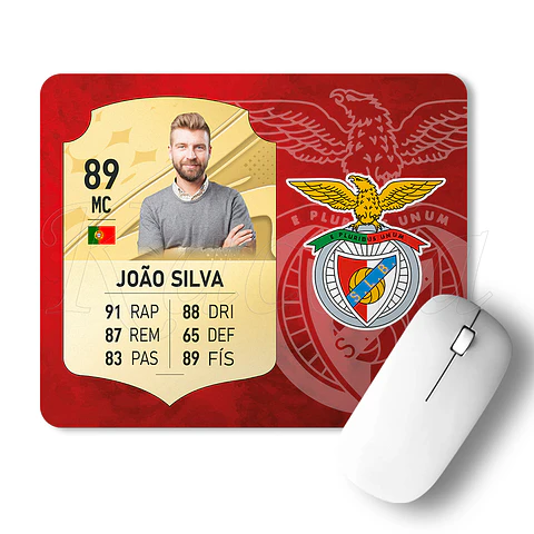 Tapete de Rato Personalizado Carta FIFA Jogador Benfica