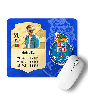 Tapete de Rato Personalizável Carta FIFA Jogador Porto