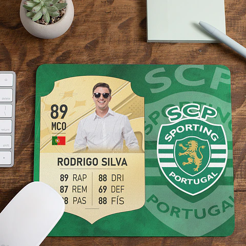 Tapete de Rato Personalizado Carta FIFA Jogador Sporting