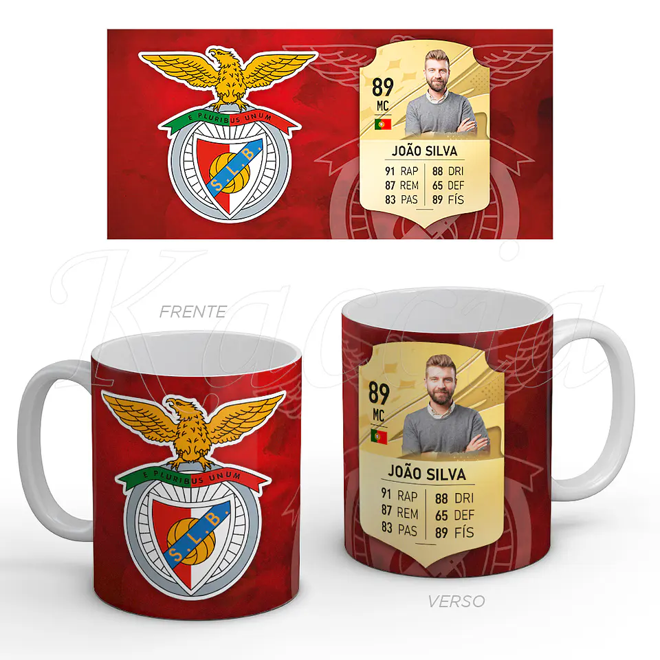 Caneca Personalizada Carta FIFA Jogador Benfica 1