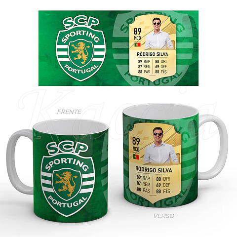 Caneca Personalizada Carta FIFA Jogador Sporting