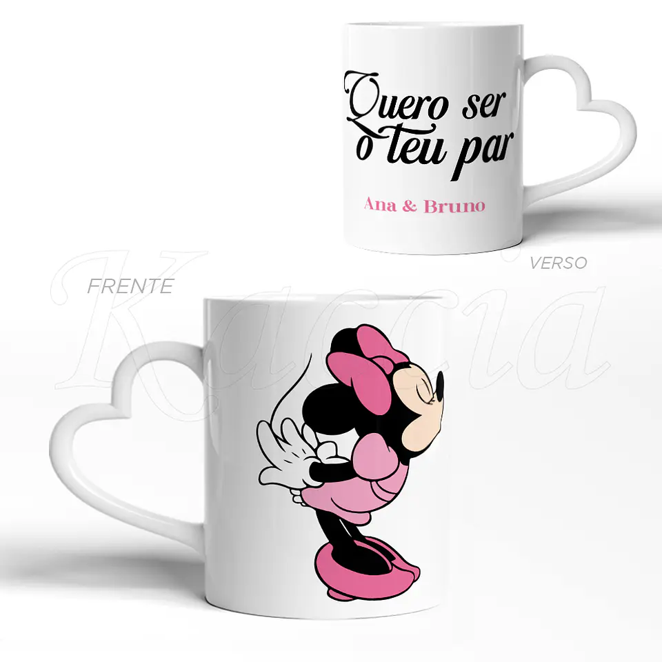 Conjunto de Canecas Personalizadas Mickey & Minnie O Teu Par 3