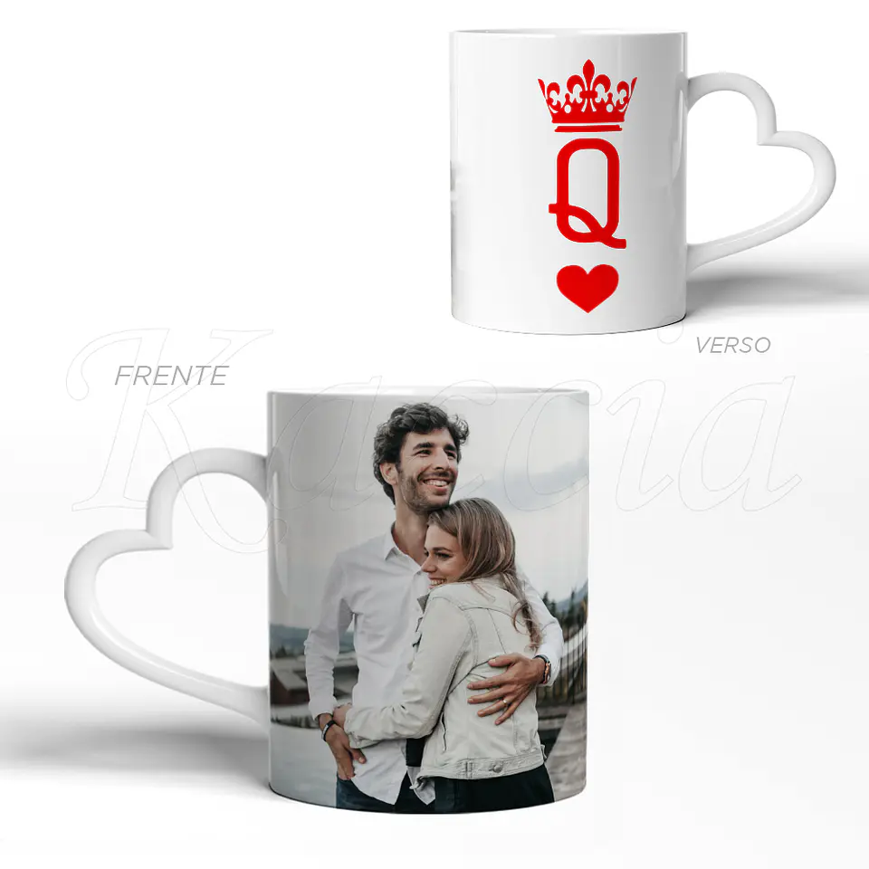 Conjunto de Canecas Personalizadas King & Queen com Foto 3