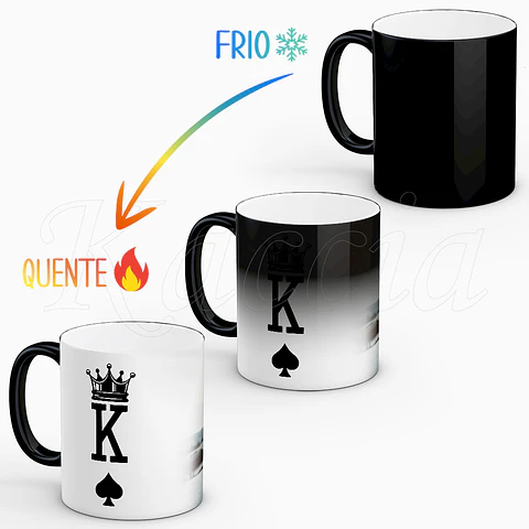 Conjunto de Canecas Personalizadas King & Queen com Foto