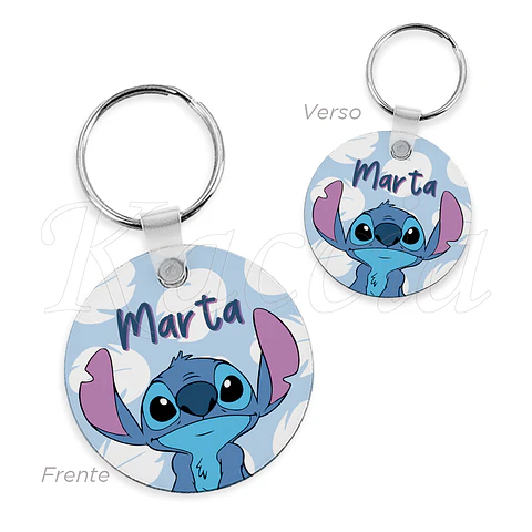 Porta-chaves Personalizado Redondo Stitch