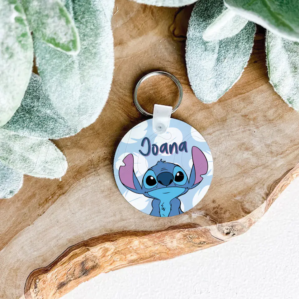 Porta-chaves Personalizado Redondo Stitch 3
