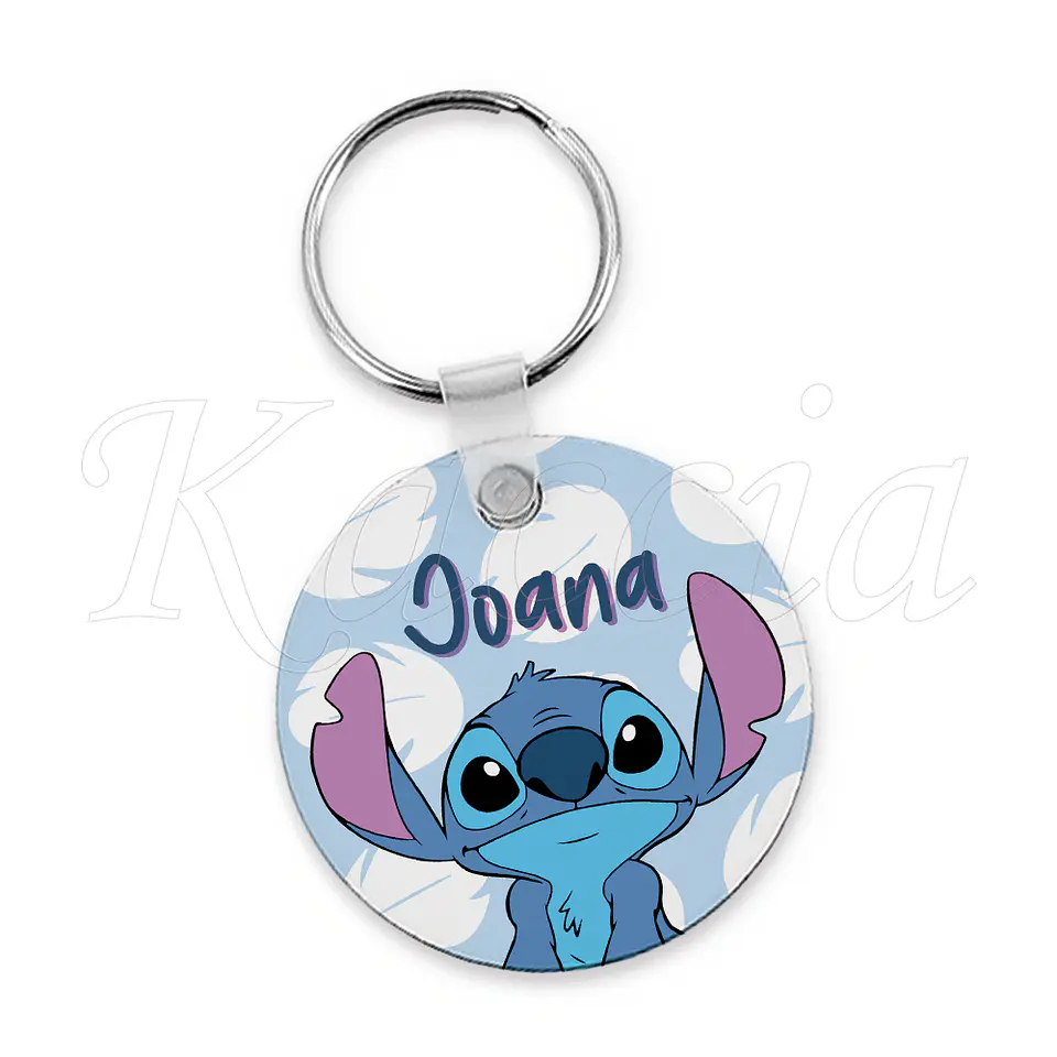 Porta-chaves Personalizado Redondo Stitch 2