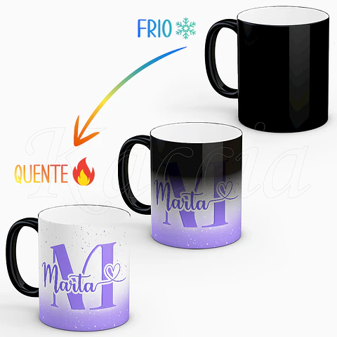 Caneca Personalizada Stitch com Nome Roxo