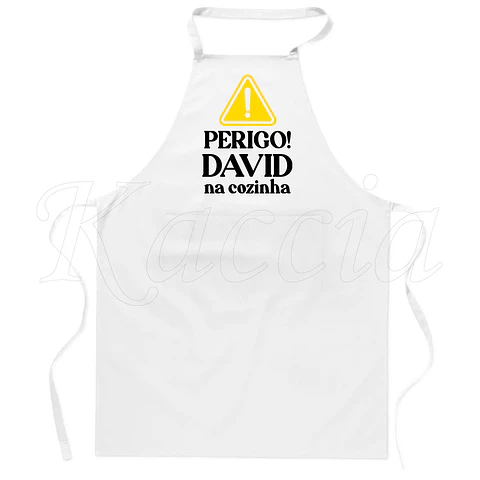 Avental Personalizado Perigo na Cozinha