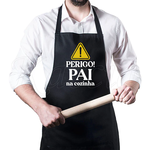 Avental Personalizado Perigo na Cozinha