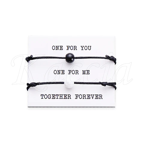 Conjunto Pulseiras para Casal Yin Yang