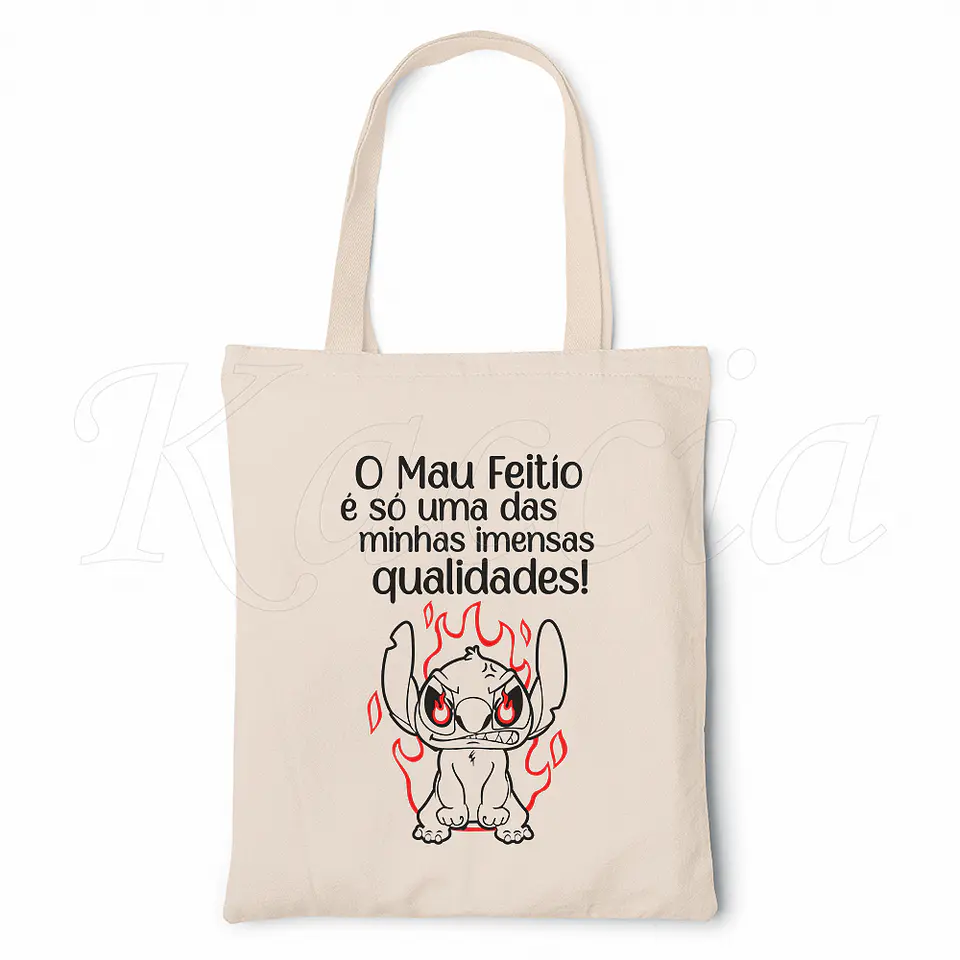 Saco Tote Bag Mau Feitio Stitch 1