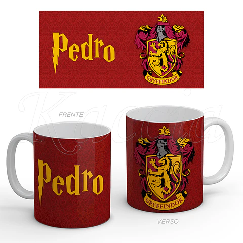 Caneca Personalizada Gryffindor com Nome